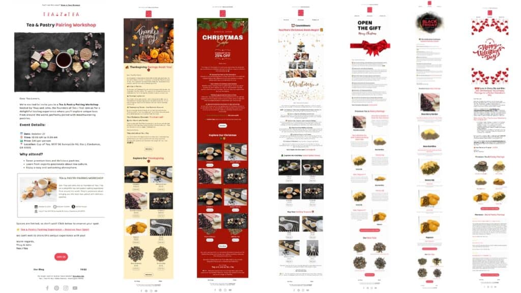 Tea eCommerce brand — Klaviyo flow optimization and tea email marketing lifecycle setup.   Global Ecommerce Klaviyo Expert
